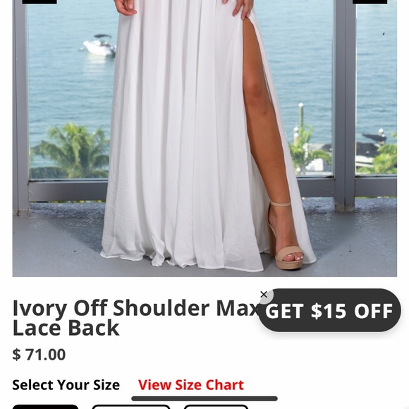 COPY - Long White Gown - Picture 3 of 3